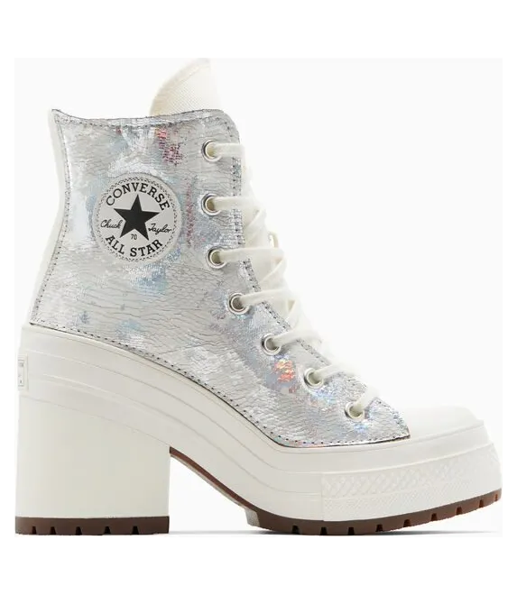 Converse Chuck 70 De Luxe Heel Metallic Metal Silver