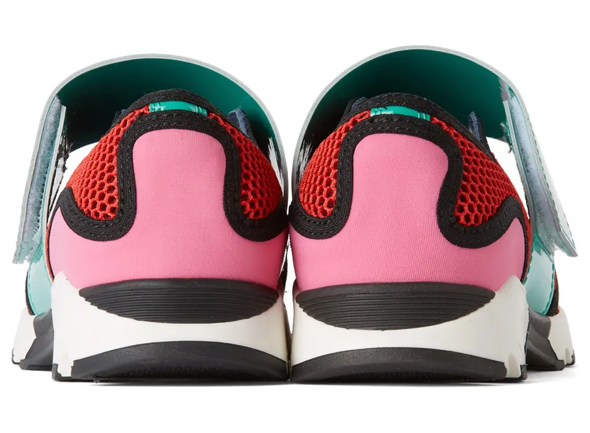 Marni Kids Pink & Red Scuba Sneakers (67878) (2)