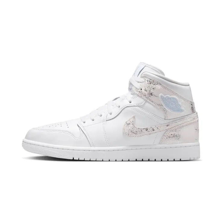 Jordan 1 Mid SE “Distressed White Field Silver” (IR2271-100)