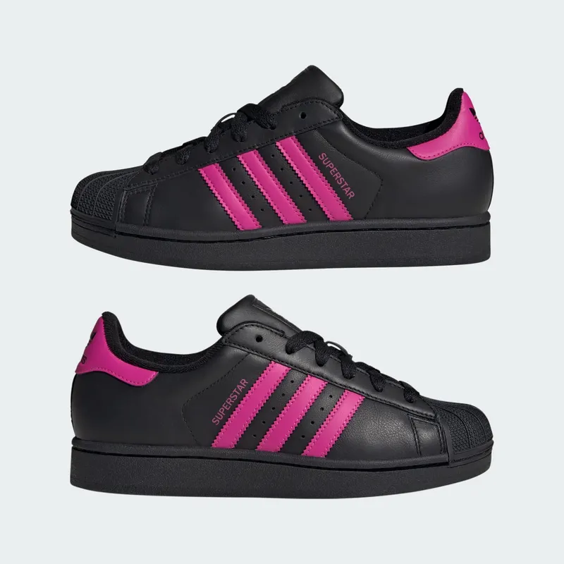 Adidas Superstar II Core Black / Semi Lucid Fuchsia / Core Black (JS1339)