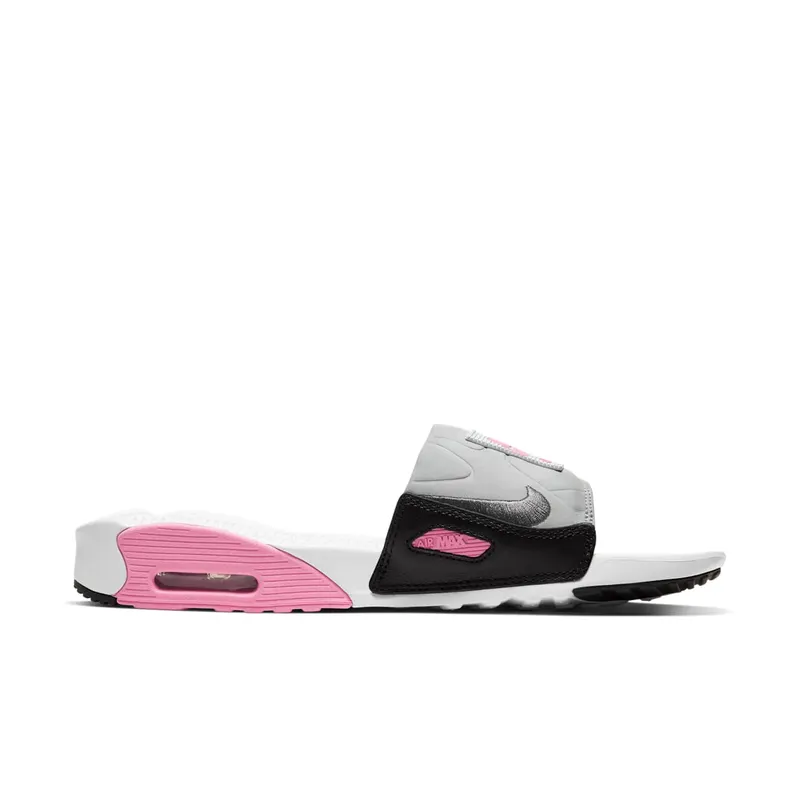 Nike Air Max 90 Slide White Rose Cool Grey (W) White/Rose-Pure Platinum-Cool Grey (CT5241-100)