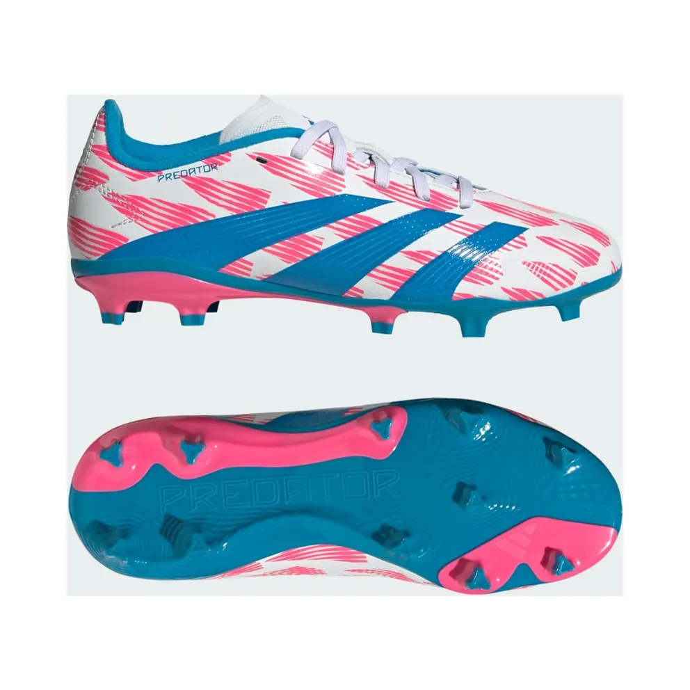 adidas Predator League FG Cloud White Solar Blue Solar Pink (IF6352)