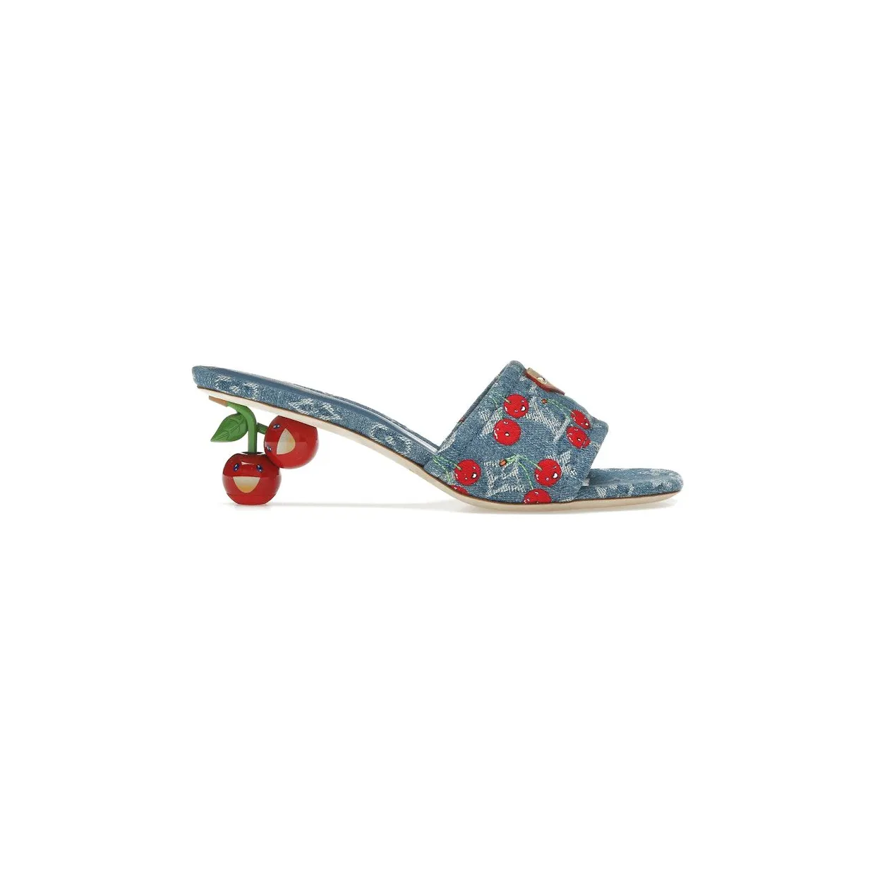 Louis Vuitton Cherry Lily Mule x Takashi Murakami Denim (1AHLTF)