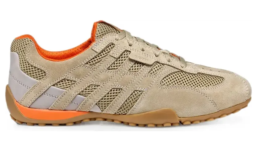 Geox Snake Original sneakers met vlakken – Beige (U55MNA-02214)