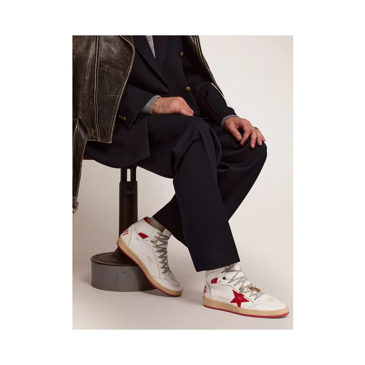 Golden Goose Sky-Star With Signature On The Ankle And Red Inserts (GMF00230.F002190.10350) (3)
