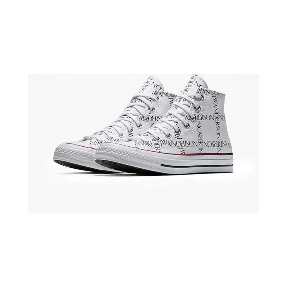 Converse Chuck Taylor All-Star 70s Hi Grid JW Anderson White White/Black-Insignia Red (160808C)