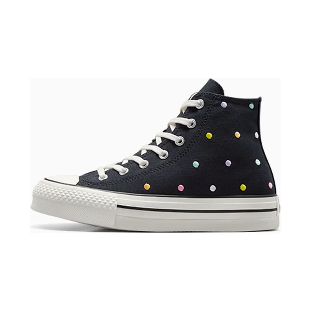 Converse Chuck Taylor All Star Lift Polka Dots Platform Black/Vintage White/Egret (A12608C)