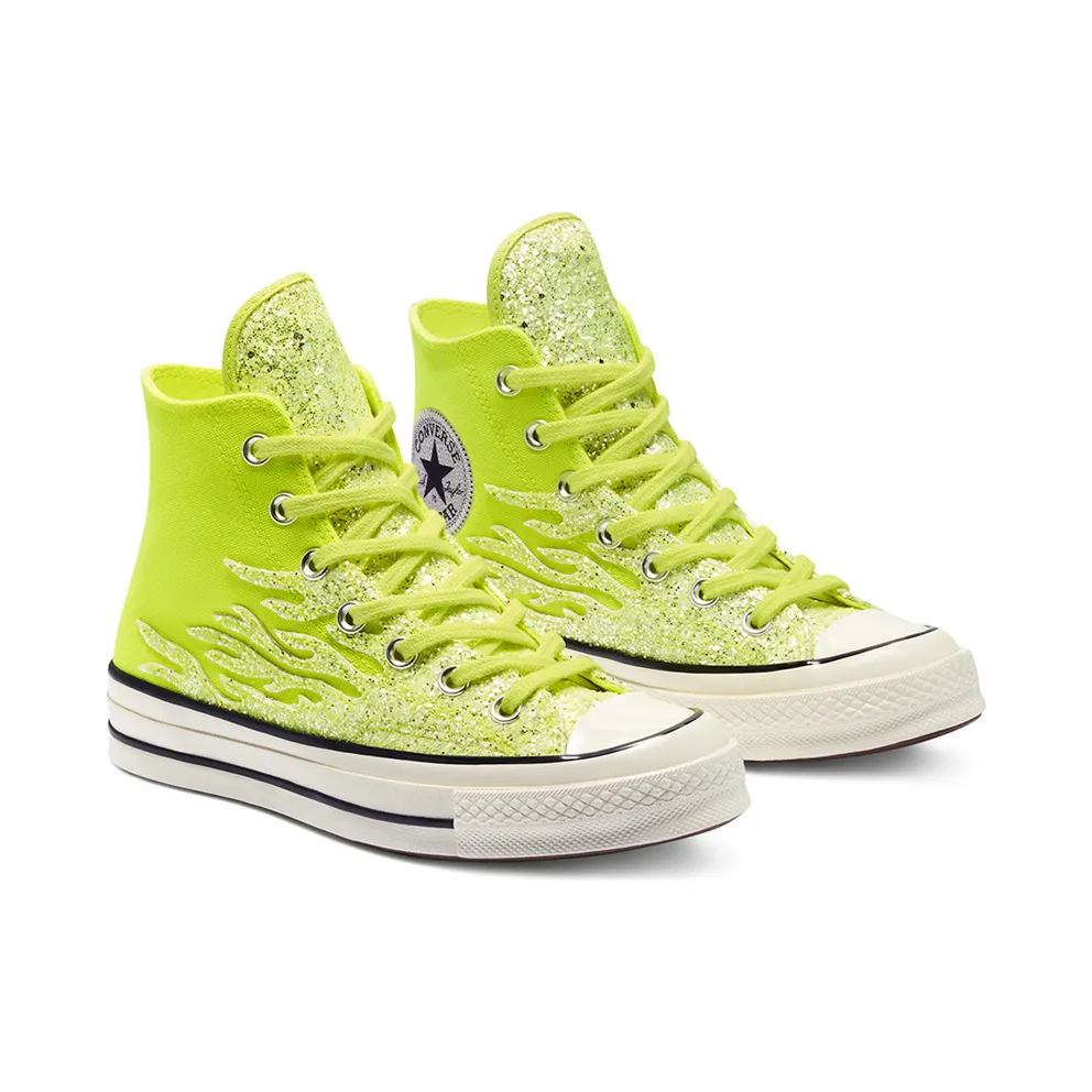 Converse Glitter Shine Chuck 70 High Top for Women Lemon Venom/egret/black (569388C)