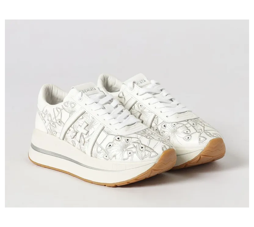 Premiata Leather Bethcoin Sneakers White 2 (BETHCOIN8153)