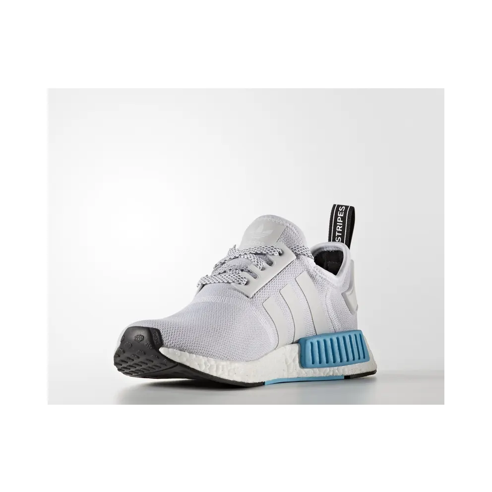 adidas NMD R1 Bright Cyan (Youth) White/White/Bright Cyan (S80207)