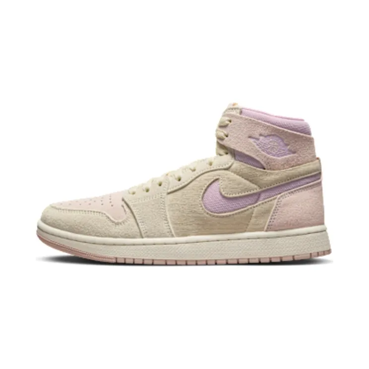 Air Jordan 1 High Zoom Air CMFT 2 “Muslin / Particle Beige / Sail / Plum Chalk” (DV1305-100)