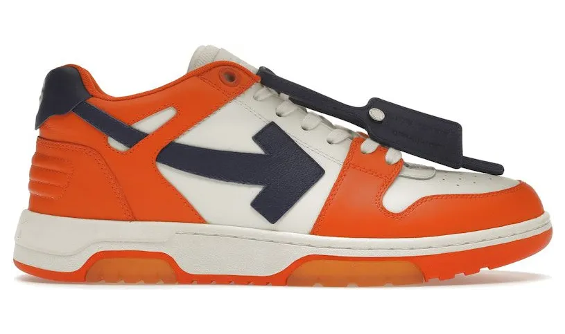 OFF-WHITE Out Of Office OOO Low Tops White Orange Blue (OMIA189F21LEA0022045)