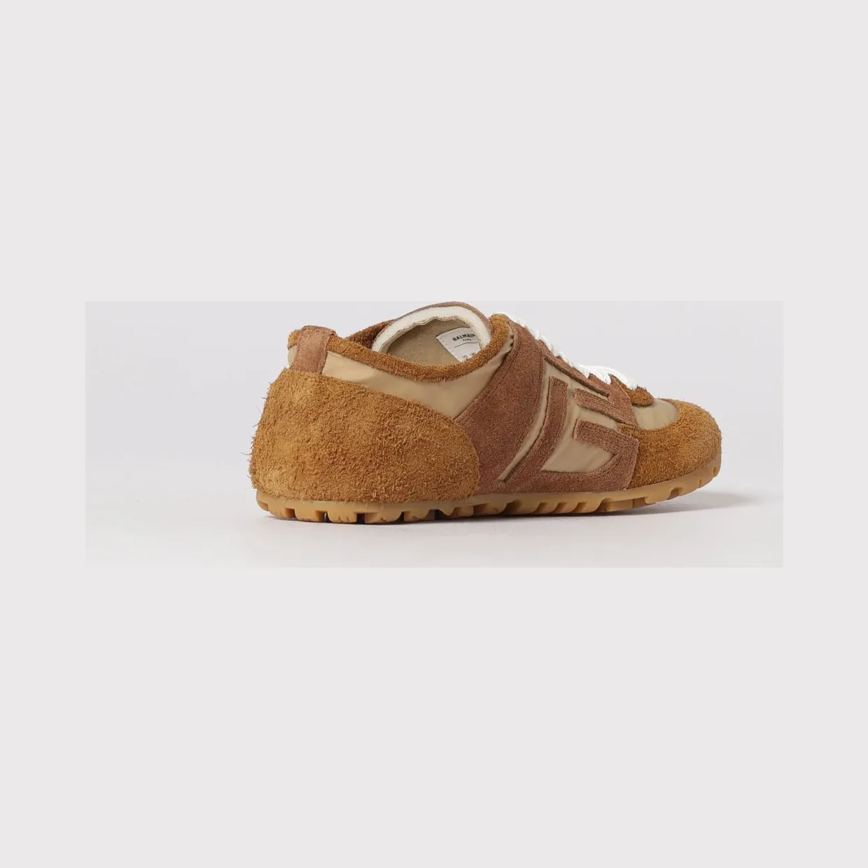 Balmain Racer 45 Sneakers in Suede and Nylon Beige (GN1VI762TYHC8BW) (2)
