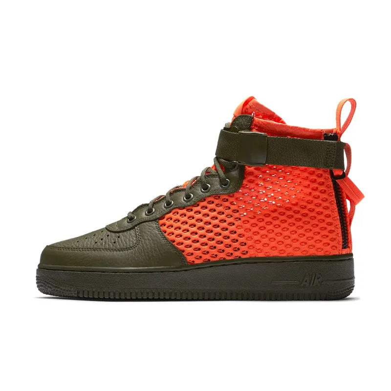 Nike SF Air Force 1 Mid Cargo Khaki Total Crimson Cargo Khaki/Total Crimson-Cargo Khaki (AA7345-300)