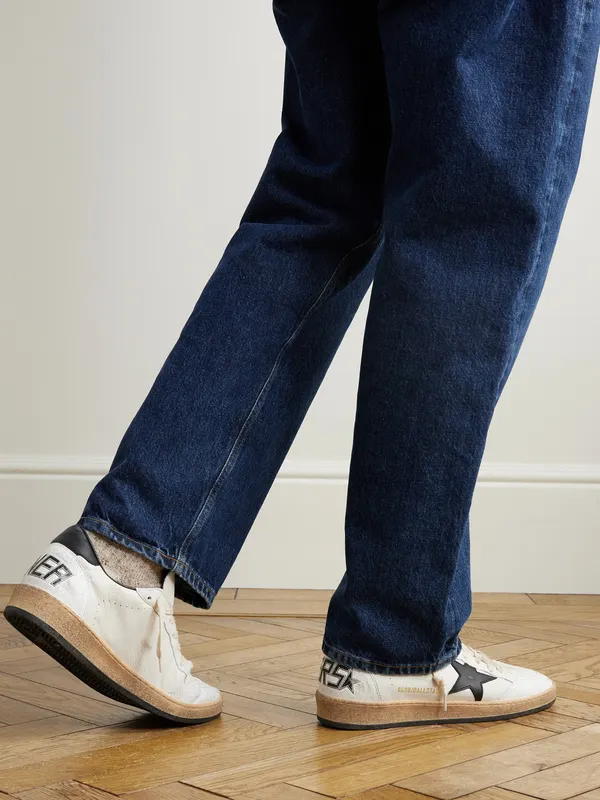 Golden Goose Ball Star Distressed Leather Sneakers White (GMF00117.F003771) (2)