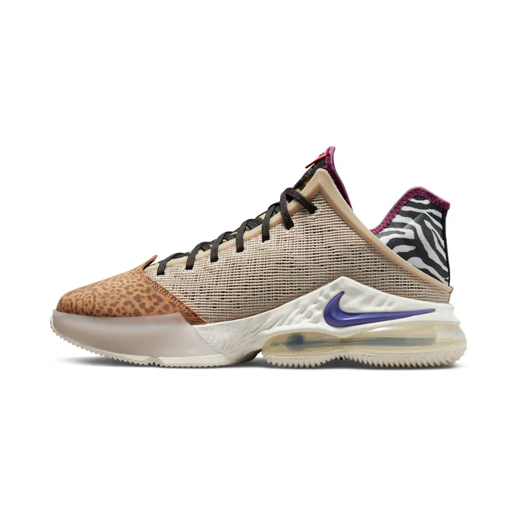 Nike LeBron 19 Lowen Brown “Rattan / Sail / Black / Dark Iris” (DM1058-200)