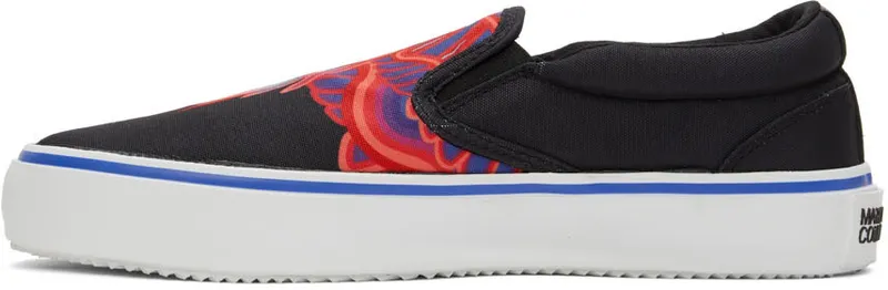 Marcelo Burlon County of Milan Black Wings Low-Top Sneakers (CMIA079S22FAB0021032)