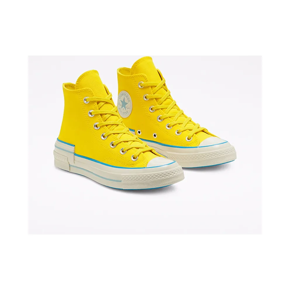 Converse Chuck 70 High ‘Popped Color – Speed Yellow’ Speed Yellow/Sail Blue/Egret (568801C)