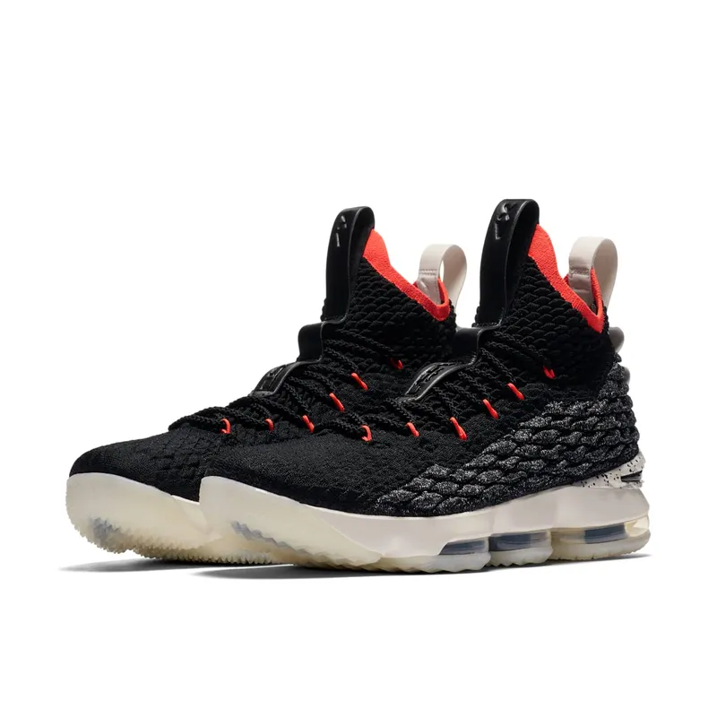 Nike LeBron 15 Black Bright Crimson Black/Black-Sail-Bright Crimson (AQ2363-002)