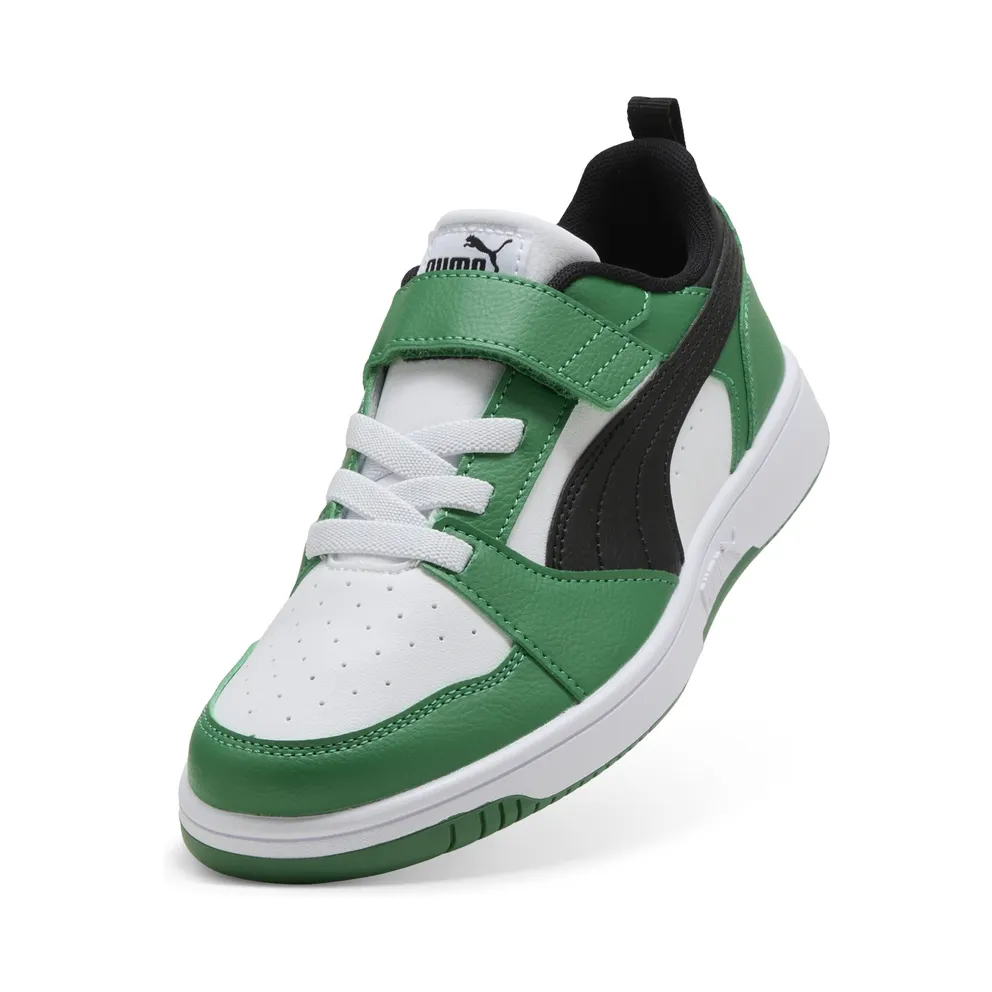 Puma Rebound V6 Lo “Puma White / Puma Black / Archive Green” (397419_05)