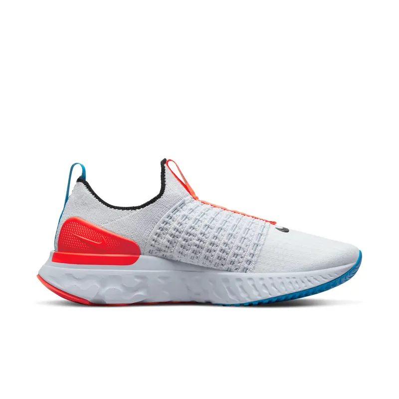 Nike React Phantom Run Flyknit 2 Football Grey Bright Crimson (DV2179-001)