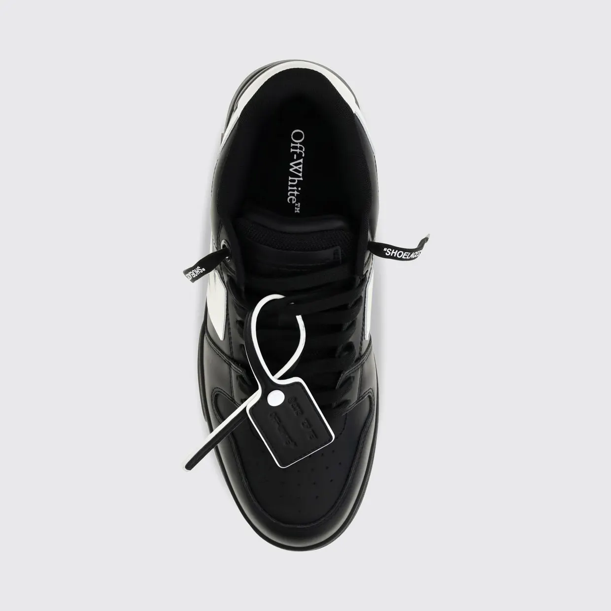 Off-White Bicolor Out Of Office Sneakers in Leather and Recycled Polyester Black (M189C9L0191001) (3)
