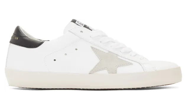Golden Goose White and Black Superstar Sneakers (G35MS590.E73)