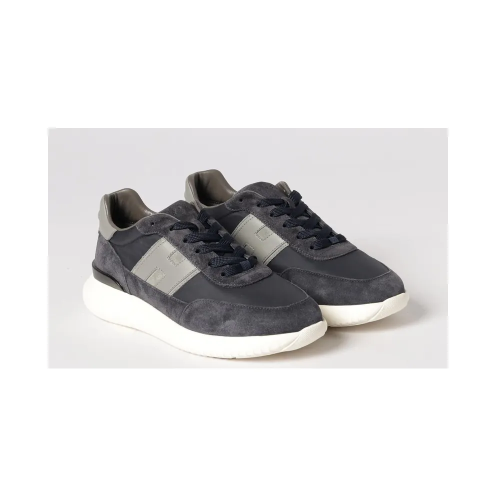 Hogan Interactive³ Suede and Nylon Sneakers Blue (HXM7090GB90V1K943L)