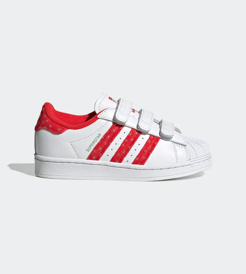 adidas Superstar Cloud White / Vivid Red / Gold Metallic (IE4093)