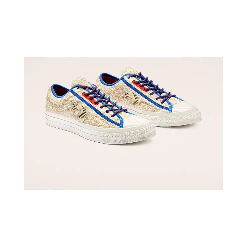 Converse Unisex Retro Sherpa Star Player Low Top White Swan/egret/poppy Red (169521C)