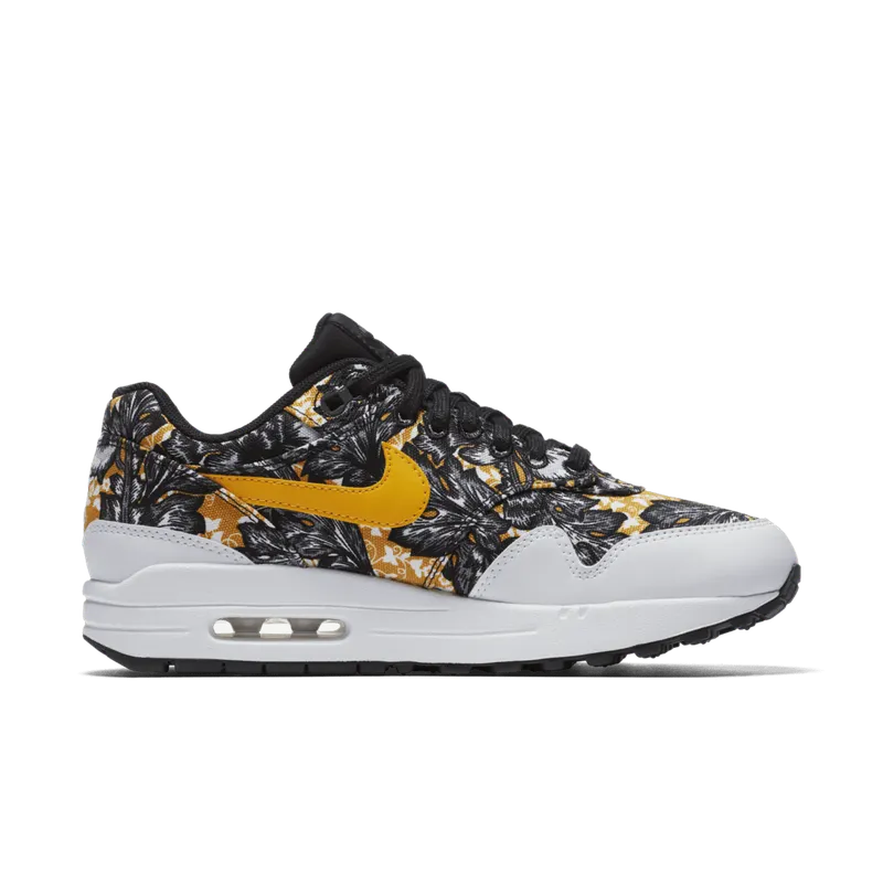 Nike Air Max 1 Tropical Floral (W) White/University Gold-Black (633737-100)