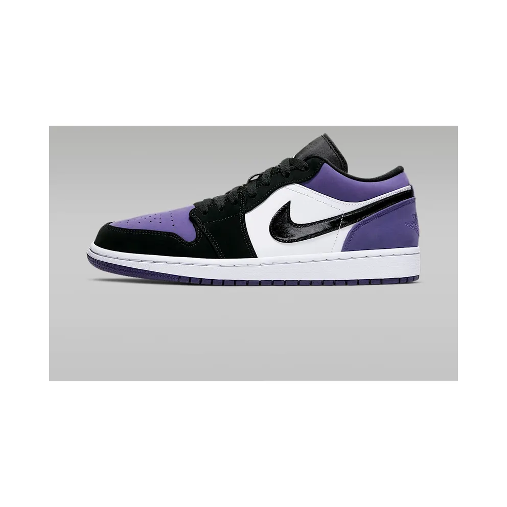 Jordan 1 Low Court Purple White/Black-Court Purple (553558-125)