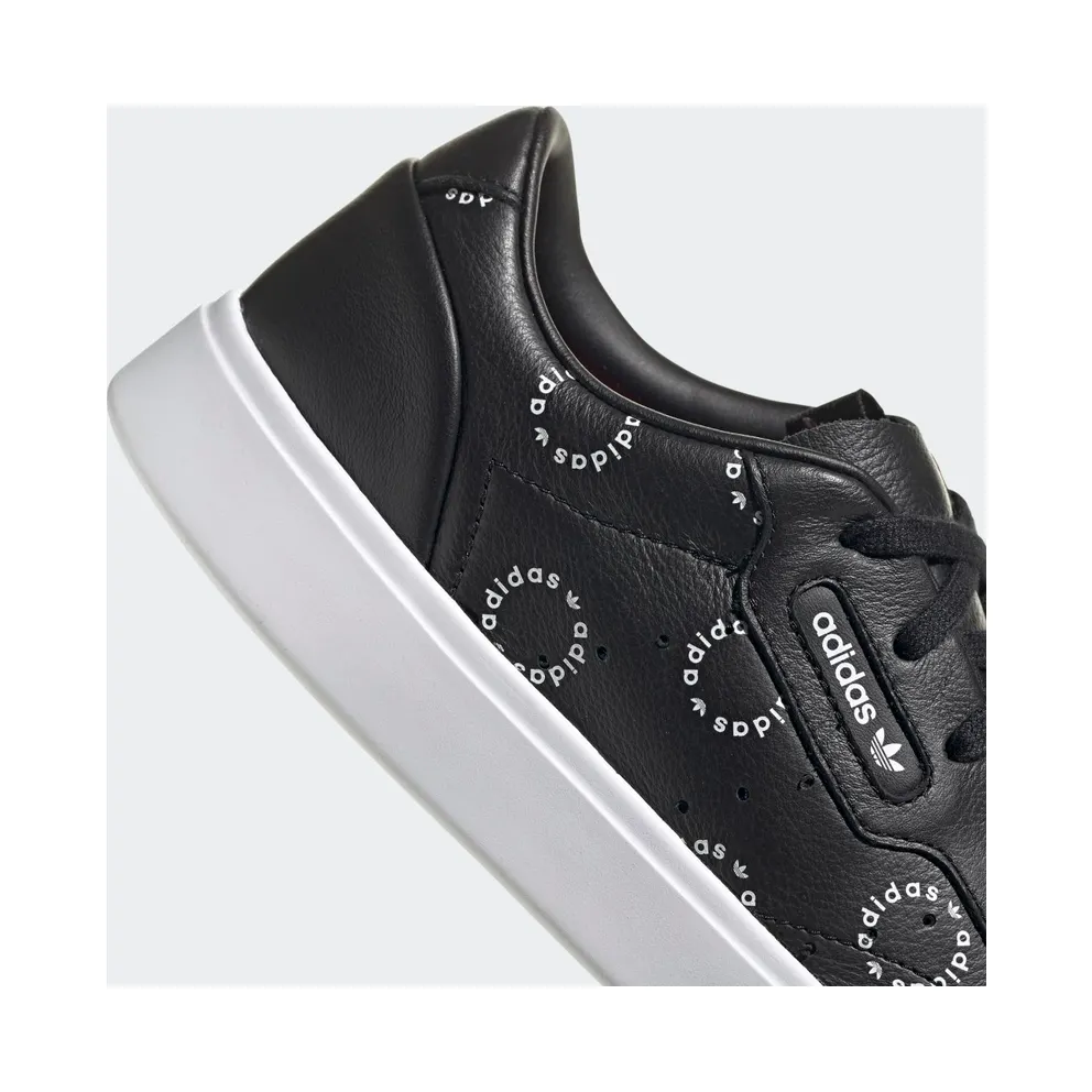 adidas Sleek Core Black / Cloud White / Semi Flash Red (FW2066)