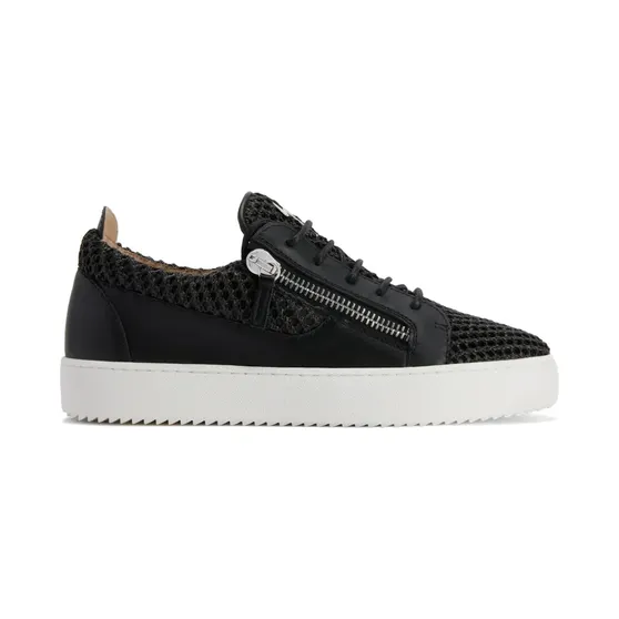 Giuseppe Zanotti Frankie mit gehäkeltem Einsatz “Black” (RM60025003)