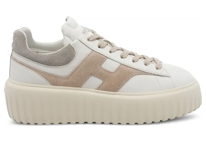 Hogan H-Stripes sneakers met vlakken en logopatch – Wit (HXW6450FE91N1M)