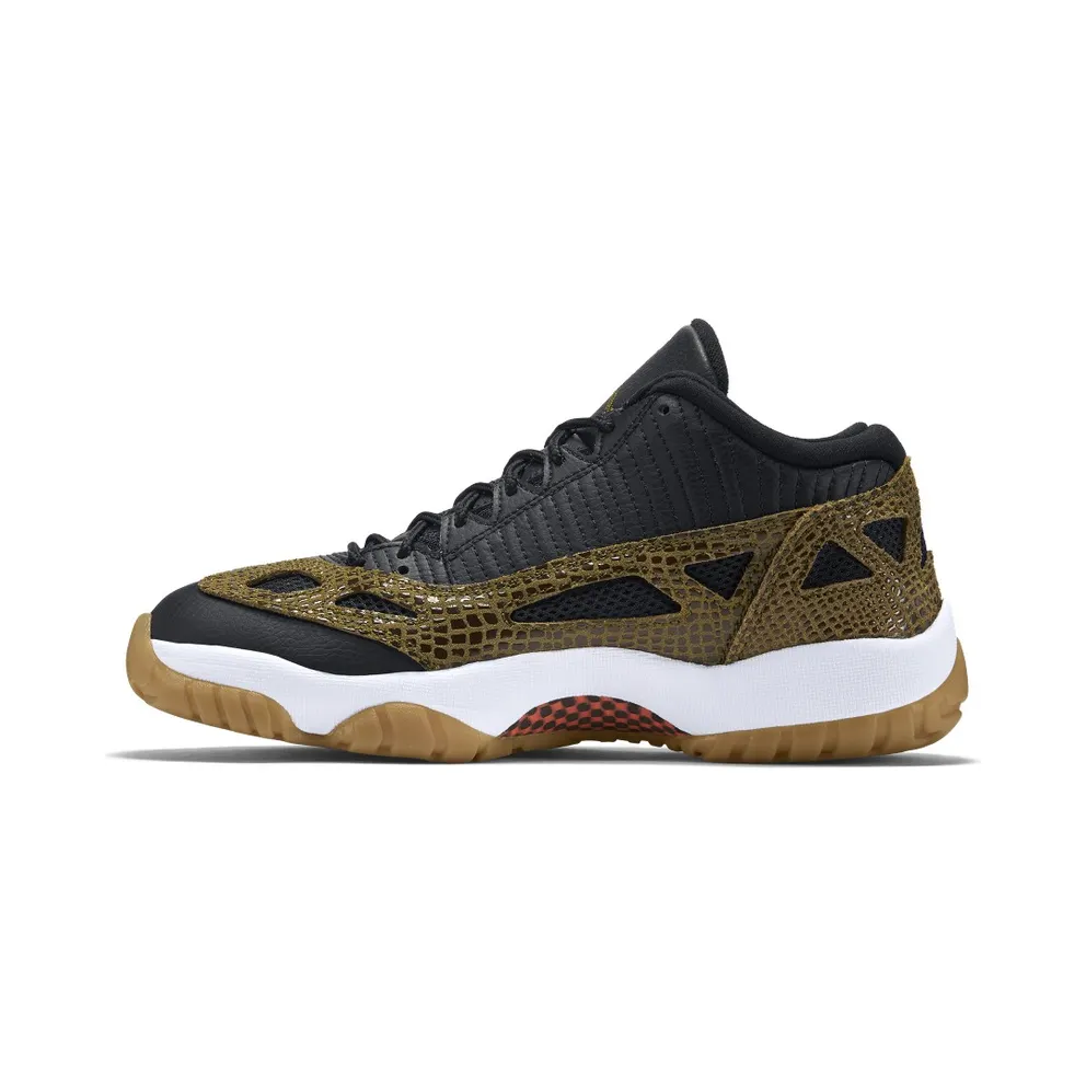Jordan 11 Retro Low IE Militia Green (2015) Black/Militia Green-Gum Yellow-Infrared 23 (306008-013)