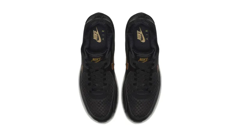 Nike Air Max 90 Essential Black Gold Black/Metallic Gold (AV7894-001)