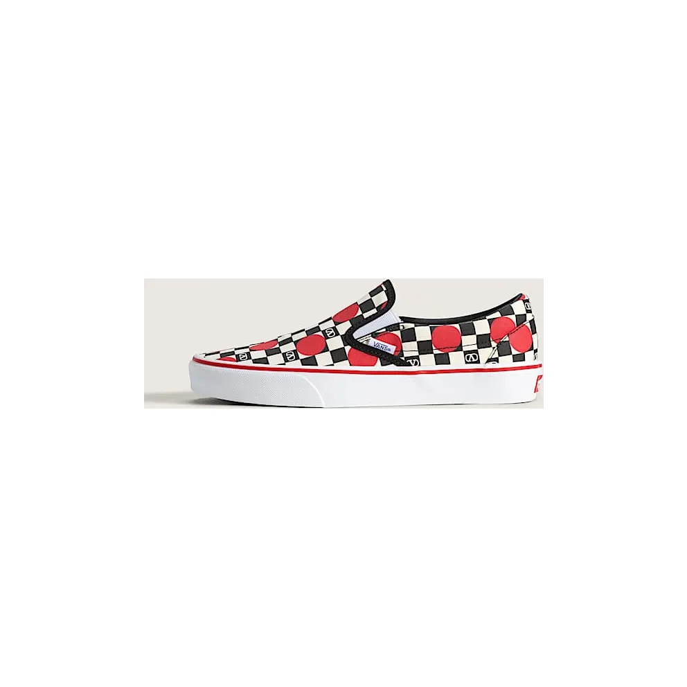 Vans Classic Slip-On Valentino Garavani Checkerboard Big Dots Black White Red (VN000XW4E0L)