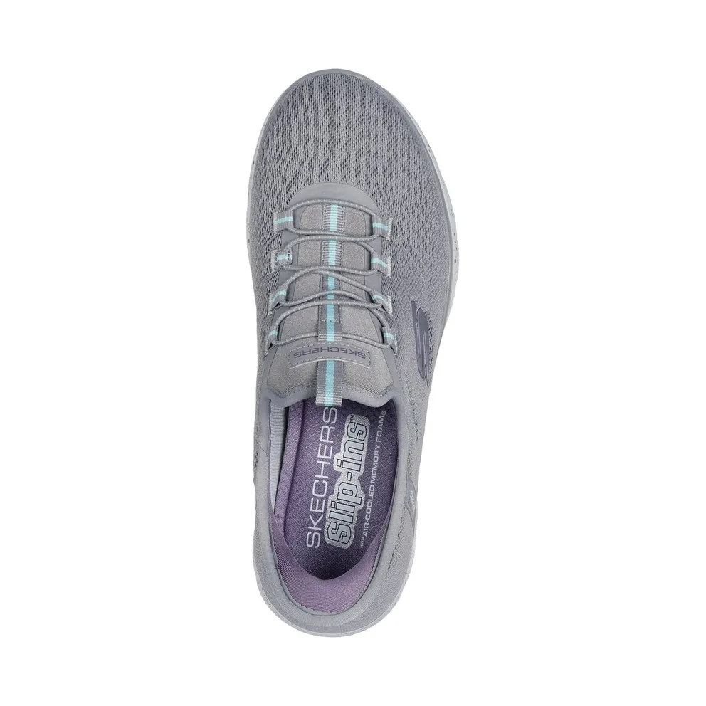 Skechers Slip-ins Waterproof “Grey / Aqua” (150199GYAQ)
