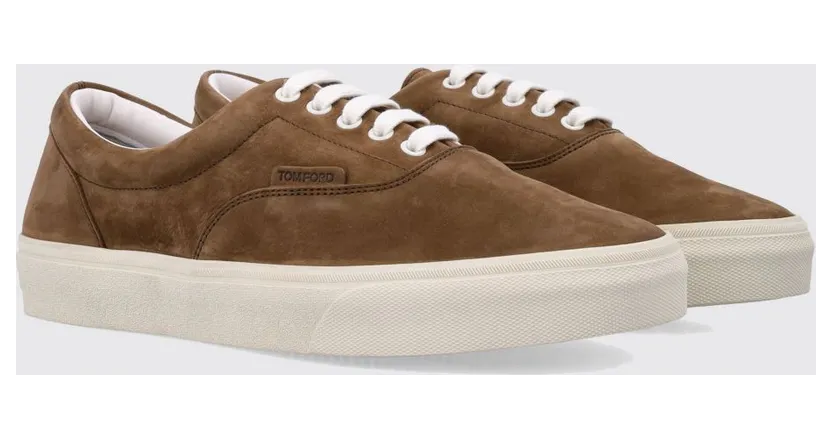 Tom Ford Suede Jude Sneakers Olive (J1434LCL215LEWE)