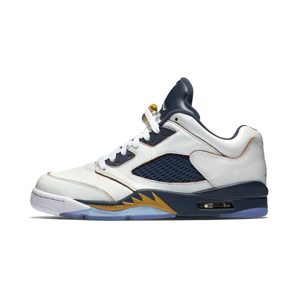 Jordan 5 Retro Low Dunk From Above White/Metallic Gold Star – Midnight Navy (819171-135)