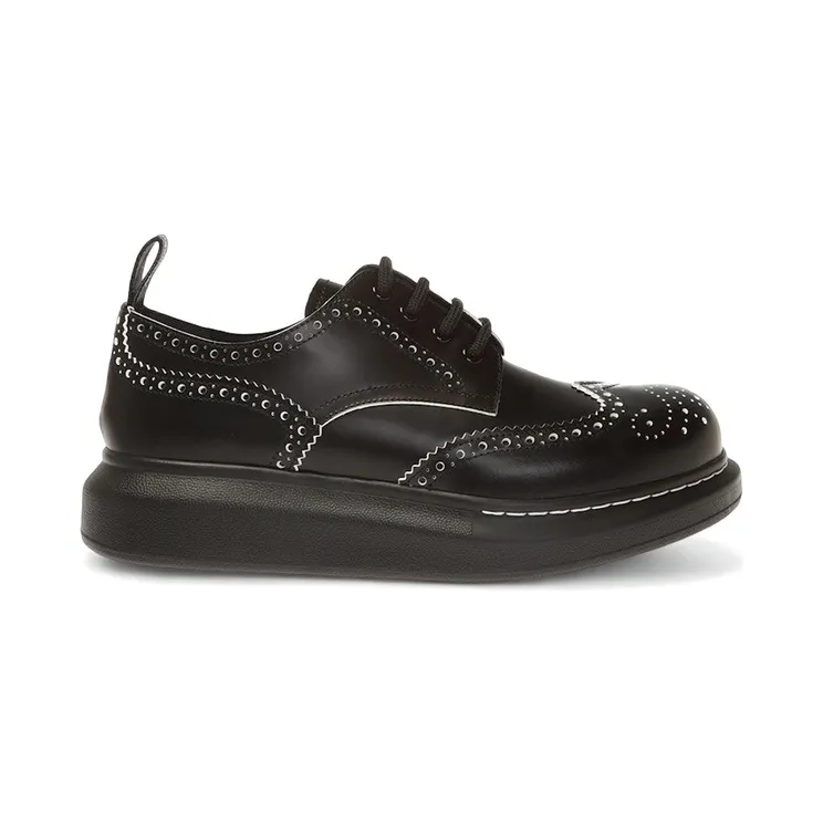 Alexander McQueen Derby Shoes Black White (611704 WHX5C 1070)