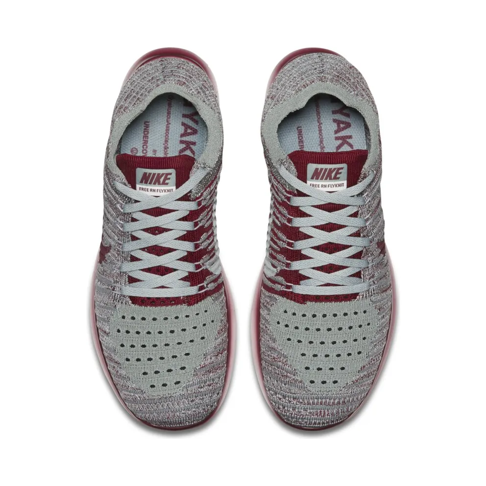 Nike Womens x Gyakusou Lab Free RN Flyknit Grey Red (2016) (844101-006)