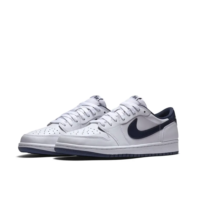 Jordan 1 Retro Low Metallic Blue White/Midnight Navy (705329-106)