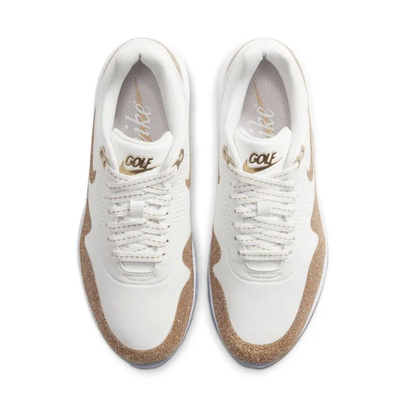 Nike Air Max 1 Golf Swarovski (W) Summit White/White-Metallic Gold (BV0658-111)