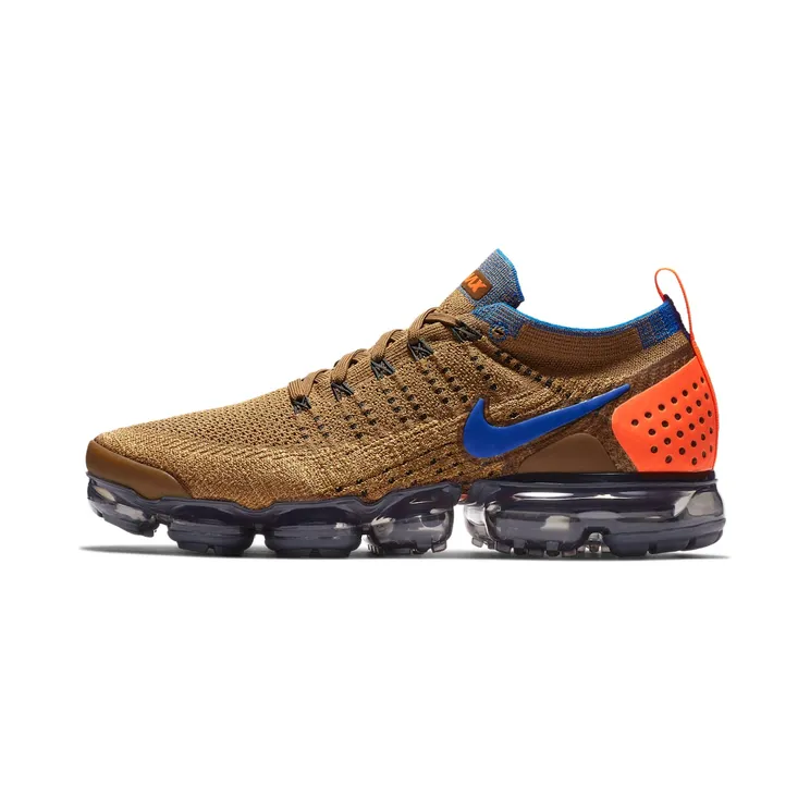 Nike Air VaporMax Flyknit 2 “Golden Beige / Club Gold / Desert Moss / Racer Blue” (942842-203)