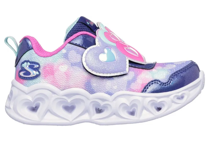 Skechers Heart Lights “Lovin Reflection Marine / Heet Pink” (302693NNVHP)