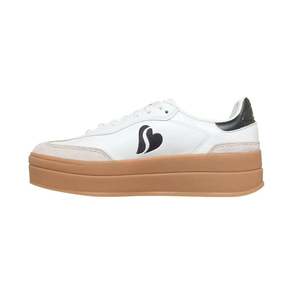 Skechers Academy HI – Stacked Hearts Sneaker White/Black