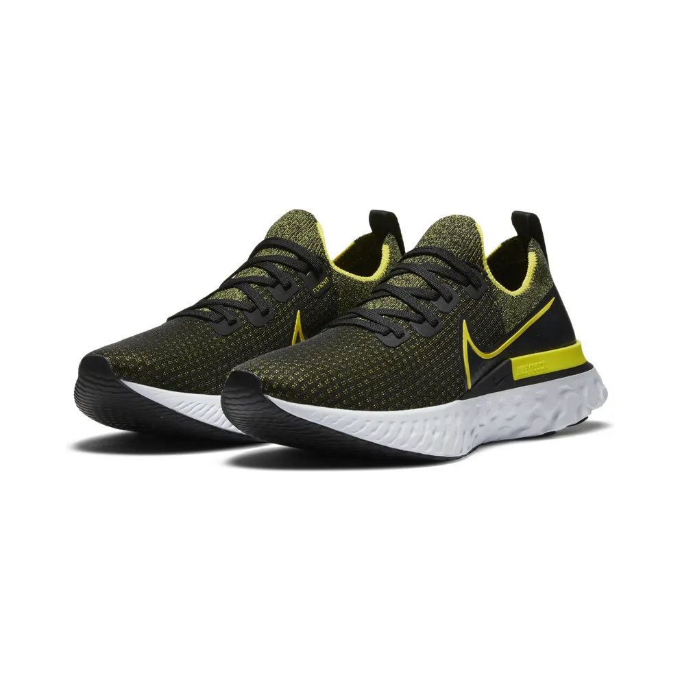 Nike React Infinity Run Flyknit Black Sonic Yellow Black/White/Anthracite (CD4371-013)