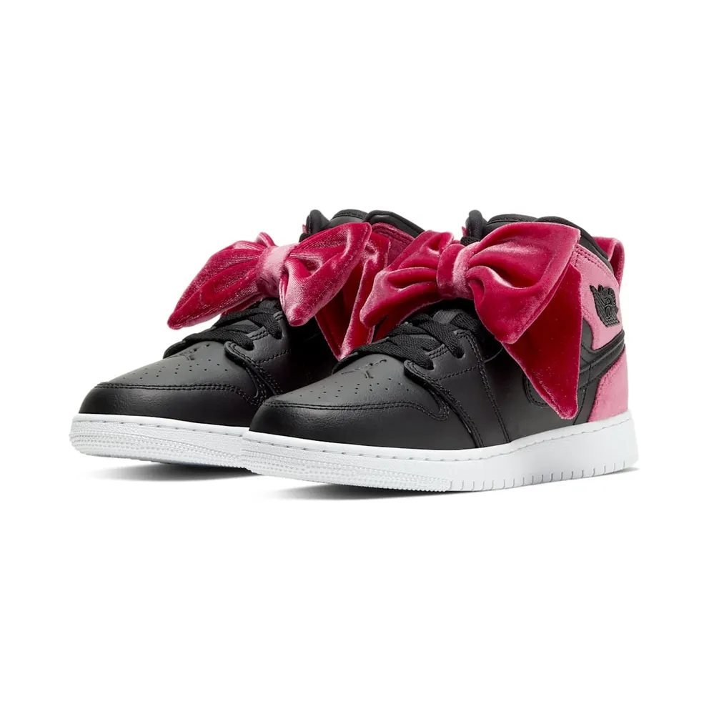 Jordan 1 Mid Bow Black Noble Red (GS) Black/Black-Noble Red (CK5678-006)